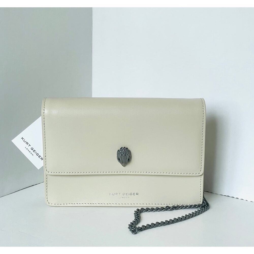 Kurt Geiger Extra Mini Shoreditch Crossbody Bone Leather Eagle Head Chain
